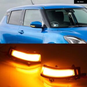 スズキ 1ペア ダイナミック LED ウィンカーライトサイドウイングバックミラーシーケンシャルウインカーランプ スイフト 2018 2019 20