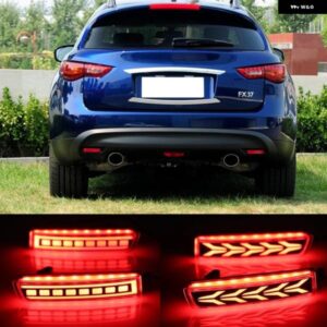 点滅 1セット LED リフレクターランプリア フォグランプ バンパー ライトブレーキライトインフィニティ FX35 FX37 FX50 2009-13