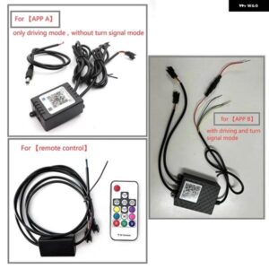 1X コントロールボックス 交換用 RGB LED DRL ストリップ ライト 12V