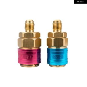 1/4クイックカプラーコネクタアダプター 高低圧側マニホールド変換キット R134A