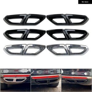 2個 車 ABS リアマフラーテールパイプカバー トリム 装飾 VW パサート セダン B8 2016-19