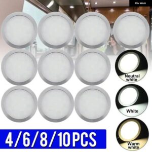 4/6/8/10/12X 12V LED インテリア スポットライトラウンドウォールランプ天井ダウンライトホテルの寝室ボート RV キャラバンキャンピングカー