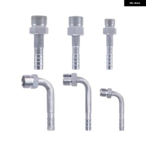 R134A #6 #8 #10 ストレート / 90 度オスインサート O リング有刺アイアン線継手 A/C 冷媒ホース