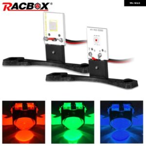 RACBOX LED デビルアイデビルアイ ヘッドライト プロジェクターレンズ DIY 赤青緑 DRL レトロスタイリング