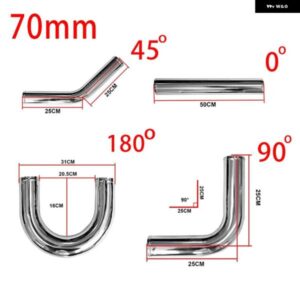 インタークーラーパイプ 2.75インチインチ /70MM /ストレート/90 度/45 度/180 度/厚さ 2MM /DIY アルミパイプ/エアインテークパイプ