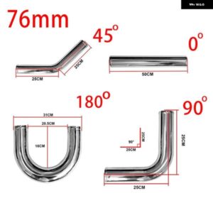 インタークーラーパイプ 3インチインチ /76MM /ストレート/90 度/45 度/180 度/厚さ 2MM /DIY アルミパイプ/エアインテークパイプ
