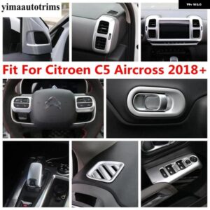 ステアリングホイール /ピラーフレーム/ギア シフトノブ ハンドルボウルカバー トリムシトロエンC5エアクロス2018-2024 インテリア
