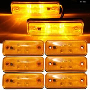 2/4/6PC 12-30V アンバークリアランス サイドマーカー インジケーターライトトレーラートラックキャラバンバン信号灯ウィン