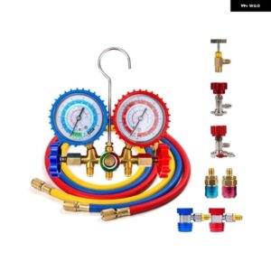 R134A R12 R22 R404A A/C マニホールドゲージセット ホース 付き /自動車用エアコン