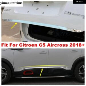 サイドボディ ストリップ /リア テールゲート ドア ストリップ 装飾 カバー トリムシトロエン C5 エアクロス 2018 - 2024 ステンレス