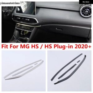 セントラルコントロール ダッシュボード パネル ストリップ 装飾 カバー トリムMG HS /プラグイン2020 - 2024ステンレス インテリア