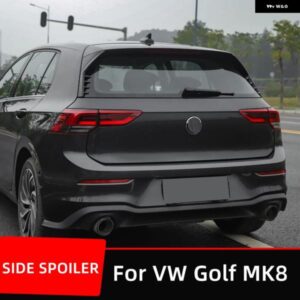 VW ゴルフ 2020 21 22 GTI GTD R MK8 リアウィンドウサイドカースポイラー ウイング トリムカバー ブレードスプリッター 2個 ABS ブラックアクセサリー