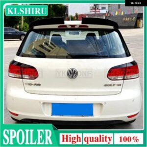 リアルーフスポイラー ウィング VW ゴルフ 6 GTI R MK6 GTI R AK スタイル ABS グロスブラックカーボンルックリアウィングリップトランク スポイラー