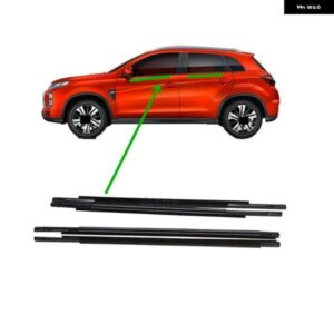 4ピース クローム外側窓ゴム ASX RVR ガラス プロテクター ブラック ラバー ストリップ ASX GA 5727A213