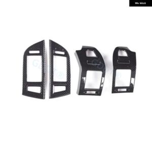 4個 AC カーボンカバー モンテロ V93 V95 車ミドルダッシュボードエアコンベントアウトレットフレーム ステッカー パジェロ V97 V98