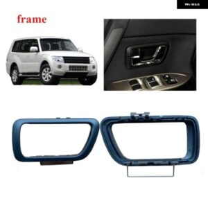 ブラックインナードアハンドルフレーム パジェロ V90 MR655490 インナー装飾ロックカバー MONTERO V70 2000-2022 SHOGUN V80