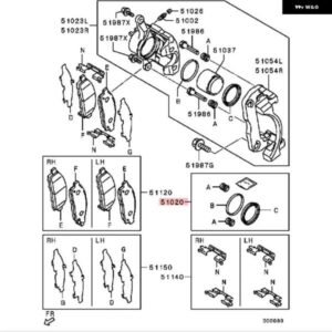 1セット 1 ホイール 4 ブレーキポンプリペアキット パジェロ スポーツブレーキスプリットポンプホルスター L200 MR307786 KH トリトン MR527979