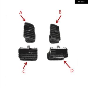 AC ファン リーフ アウトランダー 2013-2019 GF GG 8030A382 エアコン アウトレット エアトレック ブレード カバー 8030A380 LHD