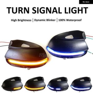 2X VW パサート CC B7 ビートル シロッコ ジェッタ MK6 ユーロ LED サイド ウイング ダイナミック ターン シグナル ライト バックミラー インジケーター