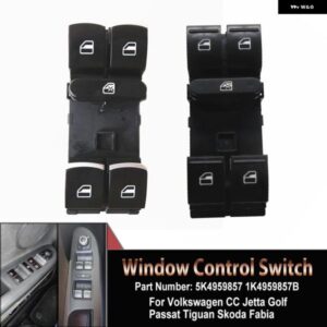 電力マスターウィンドウスイッチボタン VW ジェッタゴルフ MK5 MK6 パサート B6 B7 CC トゥーラン ティグアン ゴルフ 1K4959857B/5ND959857