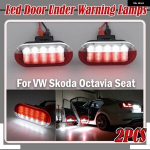 2X LED 車ドアハザード灯 インテリア カーテシー ウェルカム ランプ VW ゴルフ MK3 4 ポロ ジェッタ シャラン ヴェント トゥーラン シュコダ オクタヴィア