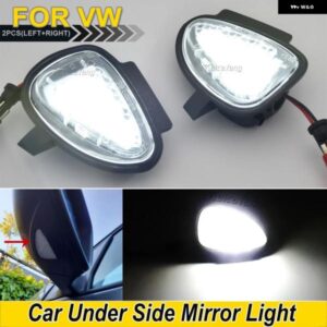 2X ホワイト LED アンダーサイドミラー パドルライト VW ゴルフ 6 MK6 GTI R 2008-2014 TOURAN 2011-2014 6R0945291 6R0945292
