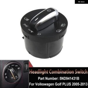 VW ゴルフ MK 5 6 プラスジェッタ 3 トゥーラン ティグアン キャディ パサート B6 クローム ヘッドライト スイッチ 5ND941431B 3C8941431A カーアクセサリー