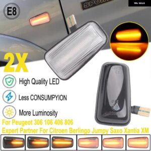 カーアクセサリーダイナミックウインカー LED ウィンカー サイドマーカー ライトシトロエンベルランゴディスパッチジャンピーサクソエグザンティアクサラ XM