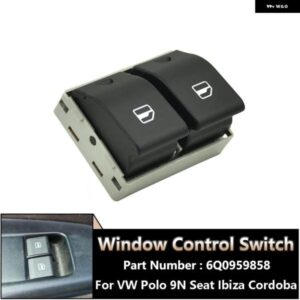 VW ポロ 9N 2002-2009 シート イビサコルドバ 6L2 電動ウィンドウマスタースイッチ 運転席側 6Q0959858 6Q0959858A