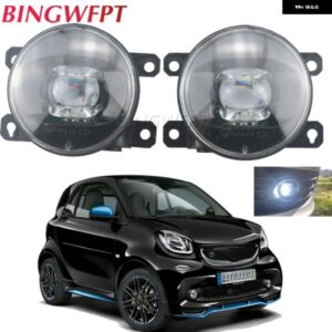 2IN1 フロント フォグライト アセンブリ DRL LED レンズフォグデイタイム ランニングランプ スマートフォーツー W453 2014-19