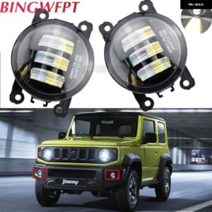 スズキ 1ペア LED デイタイムランニングライト ジムニー 2018 2019 2020 ジムニー JB43 1998-2017 レンズ フォグ