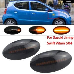 スズキ 2X LED ダイナミック サイドマーカー ウィンカー ライトシーケンシャルウインカー ライトアンバーインジケーター スイフトジミービター