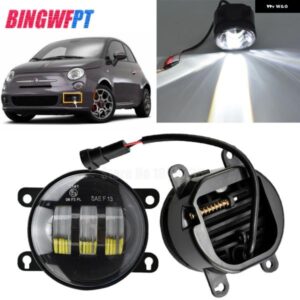 2個 90MM カースタイリング LED/ハロゲン フォグランプ 12V F-IAT 500 1.4L L4 2012-15 H11