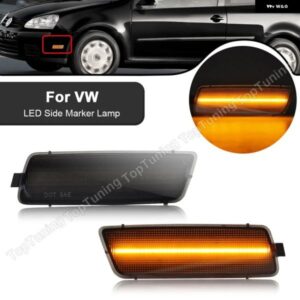 2X LED サイド マーカー ライト フロント バンパー ランプ VW GTI 2006-2009 JETTA MK5 2005-2010 RABBIT 2006-2009 R32 2008