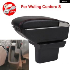 WULING CONFERO S アームレストアームレストボックス 中央収納ボックス カーアクセサリー USB LED ライト付き