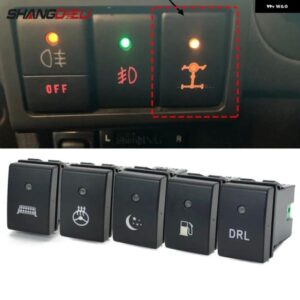 スズキ 1PC 車 DRL LED ライト加熱バックミラー パーキング レーダー 電源オンオフ ステアリング シェルスイッチボタン ジムニー 20
