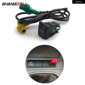 車 USB スイッチ ケーブル USB オーディオ アダプタ RCD510 RNS315 VW パサート B6 B7 ゴルフ 5 MK5 ゴルフ 6 MK6 ジェッタ CD プレーヤーラジオ