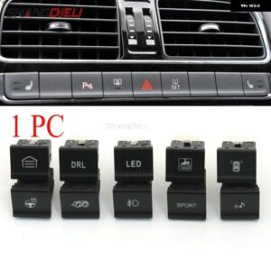 車赤色 LED DRL フォグライト 梱包 レーダー センサー電源オンオフ音楽ガレージスイッチボタン VW ポロ 6C 2014 2015 アクセサリー