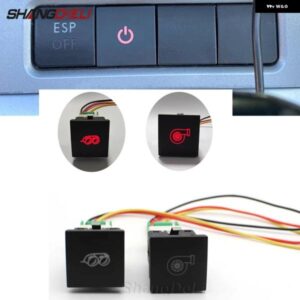 赤色 LED ライトマフラーオンオフスイッチ プッシュボタン ワイヤー VW ゴルフ 6 MK6 ジェッタ 5 MK5 シロッコ