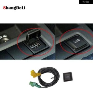 車 USB AUX スイッチ ケーブルハーネスオーディオ アダプタ RCD510 RNS315 VW ゴルフ 6 MK6 パサート B6 B7 ジェッタ 5 MK5 CC