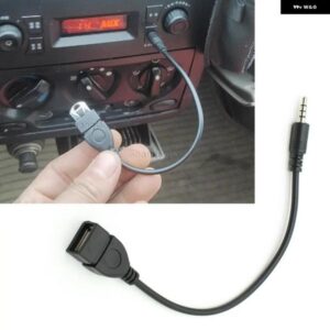 ジャック 3.5 AUX オーディオプラグ に USB 2.0 コンバータ AUX ケーブルコード車 MP3 スピーカー U ディスク USB フラッシュドライブ変換 アダプタ