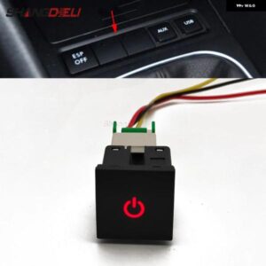 アクセサリー VW ジェッタ ゴルフ 6 MK6 車赤色 LED ライト電源オンオフプッシュボタン スイッチ