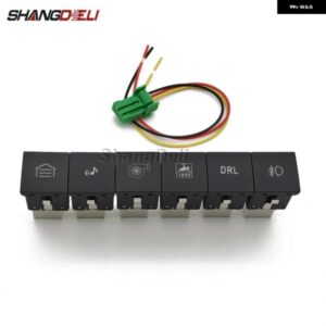 赤色 LED DRL ライトパーキングガレージカメラレコーダー フォグライト スイッチボタン VW ゴルフ 6 ジェッタ 5 MK5 キャディー EOS シロッコ