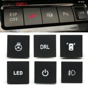 車 LED DRL ライトパッキング レーダー 電源オンオフカメラミラー 加熱排気スイッチボタン VW ゴルフ 6 ジェッタ 5 MK5 EOS シロッコ