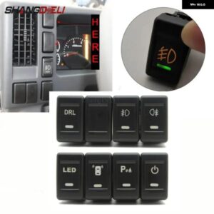 1PC LED DRL ライトパッキング レーダー 電源オンオフカメラバックミラー 加熱スイッチボタン いすゞ KV100 700P