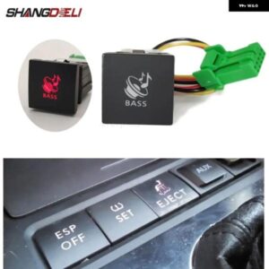 LED ライト低音音楽プッシュボタン スイッチ ワイヤー VW ゴルフ 6 ゴルフジェッタ MK6 キャディー EOS シロッコトゥーラン 2009-2011