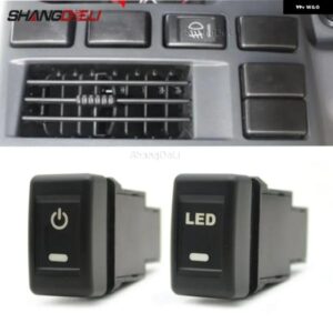 オレンジライト 1PC フロント フォグランプ スイッチ プッシュボタン スイッチ 再装着スイッチ ワイヤーいすゞ KV100 700P アクセサリー