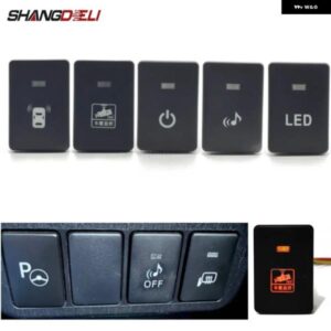スズキ オレンジ LED ライト ミュージック パワー カメラ レコーダー レーダー シート ヒーター スイッチ ボタン ワイヤー付き ジムニー
