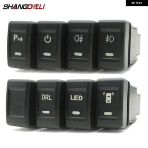 1PC LED DRL ライト レーダー 電源オンオフカメラバックミラー フロントリア フォグランプ スイッチボタン ワイヤーいすゞ KV100 700P