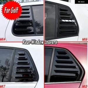 VW ゴルフ MK4 MIK5 MK6 MK7 MK8 ゴルフ 4 5 6 7 8 スタイリングリアウィンドウルーバー三角シャッター装飾カバー ステッカー トリム